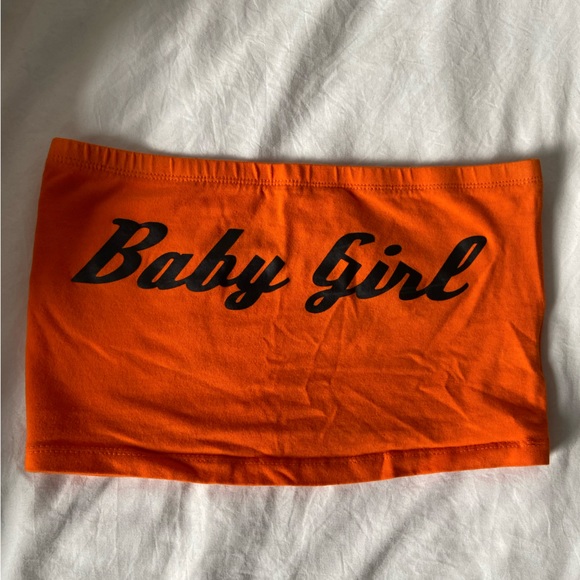 Baby Girl Tube Top - Women’s Small - Orange - 90s - Summer - Crop - Picture 1 of 3